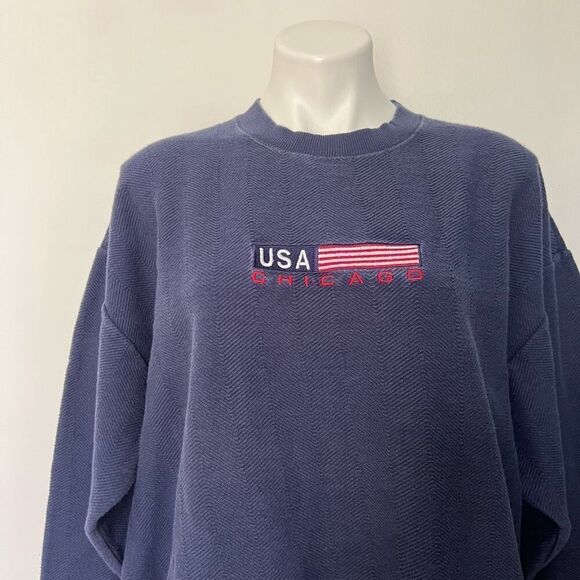 Jerez World Class Chicago 100% cotton Crewneck sweater vintage y2k 00 - Picture 2 of 11